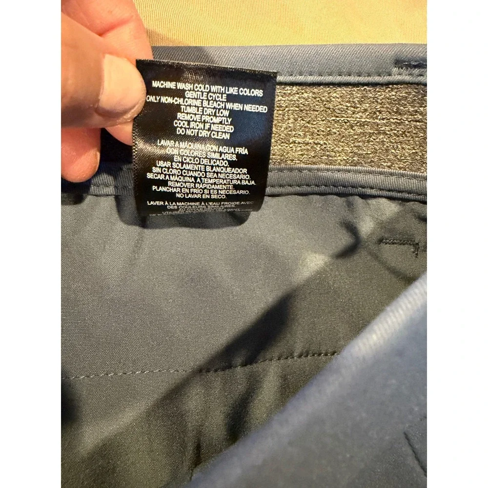 NWT 32 Degrees Cool Mens Regular Fit Stretch Pants Blue 32x34 Flex Waist Tech